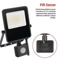 LED reflektor VISIO s pohybovým čidlom, 30 W, neutrálna biela, čierný