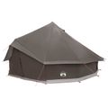 vidaXL Tipi stan 10-miestny Hnedá Šedá Polyester a oceľ