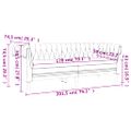 vidaXL Pohovka Chesterfield 3-miestna sivohnedá látka