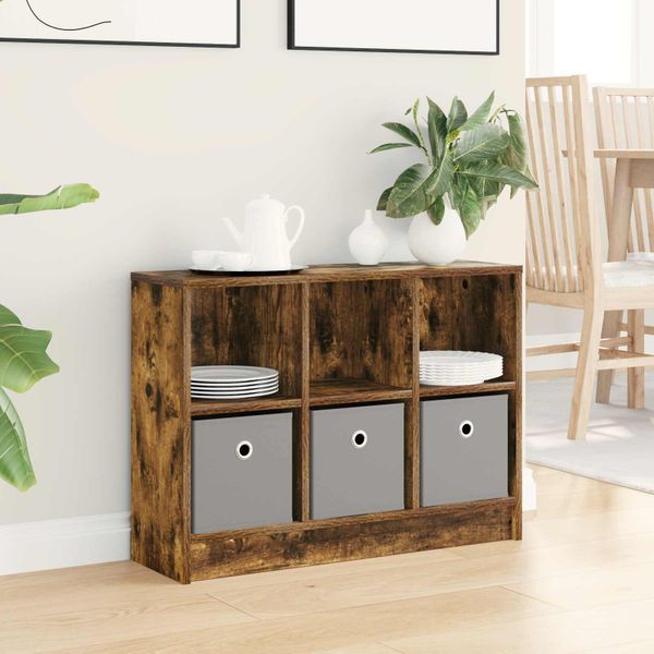 vidaXL Servírovacia skriňa Dymová dub 73,5 x 22,5 x 53,5 cm