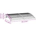 vidaXL Vchodová strieška čierna a priehľadná 300x75 cm polykarbonát