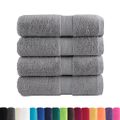 vidaXL Prémiové umývacie utierky SOLUND 4 ks sivé 30x30 cm 600 g/m²