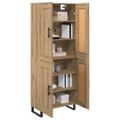 vidaXL Highboard 2 ks Remeselný dub 69,5 x 34 x 180 cm