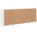 vidaXL Komoda s LED svetlami biela 163x37x67 cm