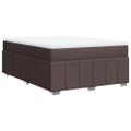 vidaXL Boxspring posteľ s matracom tmavohnedá 160x200 cm látka