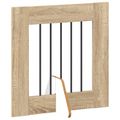 vidaXL Skladacia psia brána so stojanmi 8 ks Dub sonoma 60 cm