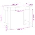 VidaXL Stôl Biely 100x45x75 cm Konštruktérske drevo