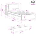 vidaXL Rám postele so skladom Dub sonoma 100 x 200 cm Kompozitné drevo