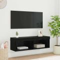 vidaXL TV nástenná skriňa 100 x 30 x 30 cm Čierny dub Kompozitné drevo