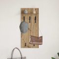 vidaXL Vešiak na stenu Nástenná montáž Remeselný dub 40 x 10 x 90 cm