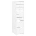 vidaXL Mobilná kartotéka biela 28x41x109 cm kov