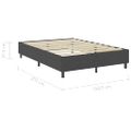 vidaXL Rám na boxspring posteľ, sivý, látka 160x200 cm