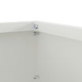 vidaXL Obrubník trávnika 6 ks 40 x 40 x 13 cm Oceľ Biela