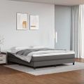 vidaXL Boxspring posteľ s matracom sivá 180x200 cm umelá koža