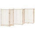 vidaXL Brána pre psa s dverami skladacia 9 panely 450cm topoľové drevo