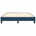 vidaXL Posteľný rám s boxspringom tmavomodrý 140x200 cm zamat