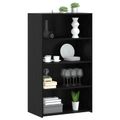 vidaXL Highboard Čierny dub 70 x 41 x 124 cm Kompozitné drevo