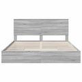 vidaXL Úložná posteľ Sivý Sonoma 200 x 200 cm Kompozitné drevo