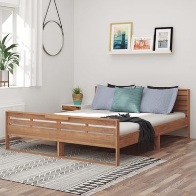 vidaXL Posteľný rám z teakového dreva 160x200 cm