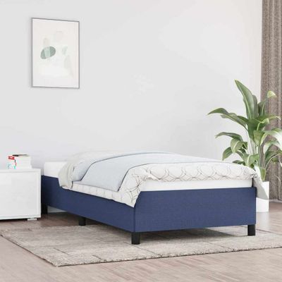 vidaXL Rám postele bez matraca Modrá 90x200 cm Látka
