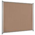 vidaXL Plotový panel 2 ks látkový 360x180 cm sivo-hmedý