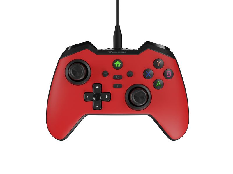 Drôtový gamepad Genesis MANGAN 300, pre PC/Switch/Mobil, červený