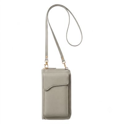 Phone bag with wallet function (18*11*5cm) grey