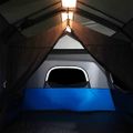 vidaXL Rodinný stan s LED, 9 osôb, svetlomodrý, rýchloupínací