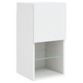 vidaXL TV skrinky s LED svetlami 2 ks biele 30,5x30x60 cm
