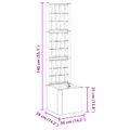 vidaXL Záhradný kvetináč s trellis Zelená 36 x 36 x 140 cm PP