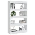 vidaXL Knižnica/deliaca stena, biela 80x30x135 cm, kompozitné drevo