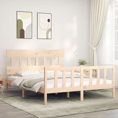 vidaXL Posteľ bez matraca 160x200 cm masívna borovica