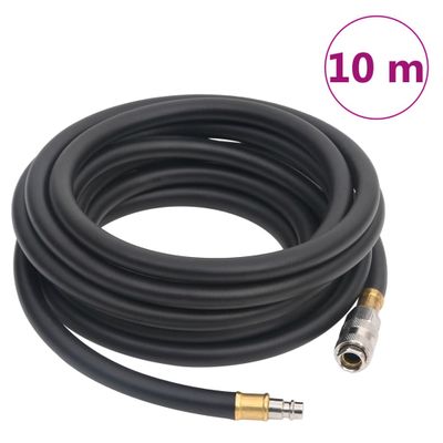 vidaXL Hybridná vzduchová hadica, čierna 0,6" 10 m, guma a PVC