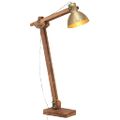 vidaXL Stojanová lampa mosadzná masívne mangovníkové drevo E27