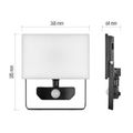 LED reflektor EMOS ZS2932 TAMBO so senzorom pohybu, 30 W, 3000 lm, čierny