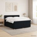 vidaXL Posteľ boxspring s matracom Čierna 180 x 200 cm Látka