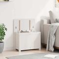 vidaXL Úložný box biely 60x32x45,5 cm masívna borovica