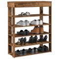 vidaXL Regál na topánky staré drevo 80x30x98 cm spracované drevo