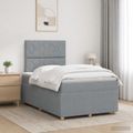 vidaXL Posteľ boxspring s matracom Svetlosivá 120 x 190 cm Látka