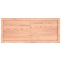 vidaXL Nástenná polica bledohnedá 120x50x(2-6) cm ošetrený masívny dub