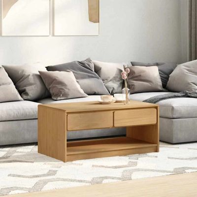 vidaXL Konferenčný stolík SAUDA dub 99x55x45 cm borovicový masív