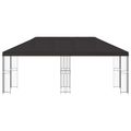 vidaXL Záhradný altánok 6 x 3 m Antracitová Polyester a oceľ 190 gsm