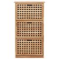 vidaXL Botník z orechového dreva 55x20x104 cm