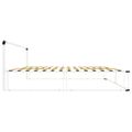 vidaXL Posteľný rám biely 200x200 cm kovový