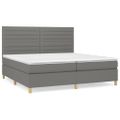 vidaXL Boxspring posteľ s matracom tmavosivá 200x200 cm látka