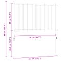 vidaXL Kovové náhradné čelo postele čierne 80 cm