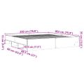 vidaXL Posteľný rám bez matraca dymový dub 200x200 cm kompozitné drevo