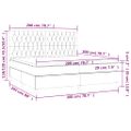 vidaXL Posteľný rám boxsping s matracom tmavozelený 200x200 cm zamat