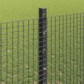 vidaXL Zvarené pletivo s podperami 10 x 1,2 m PVC potiahnutá oceľ Sivá