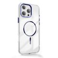 Priehľadné tenké Mag puzdro pre iPhone 17 6,3" modré
